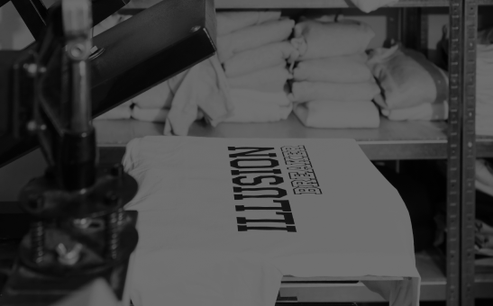 Custom apparel print-on-demand production
